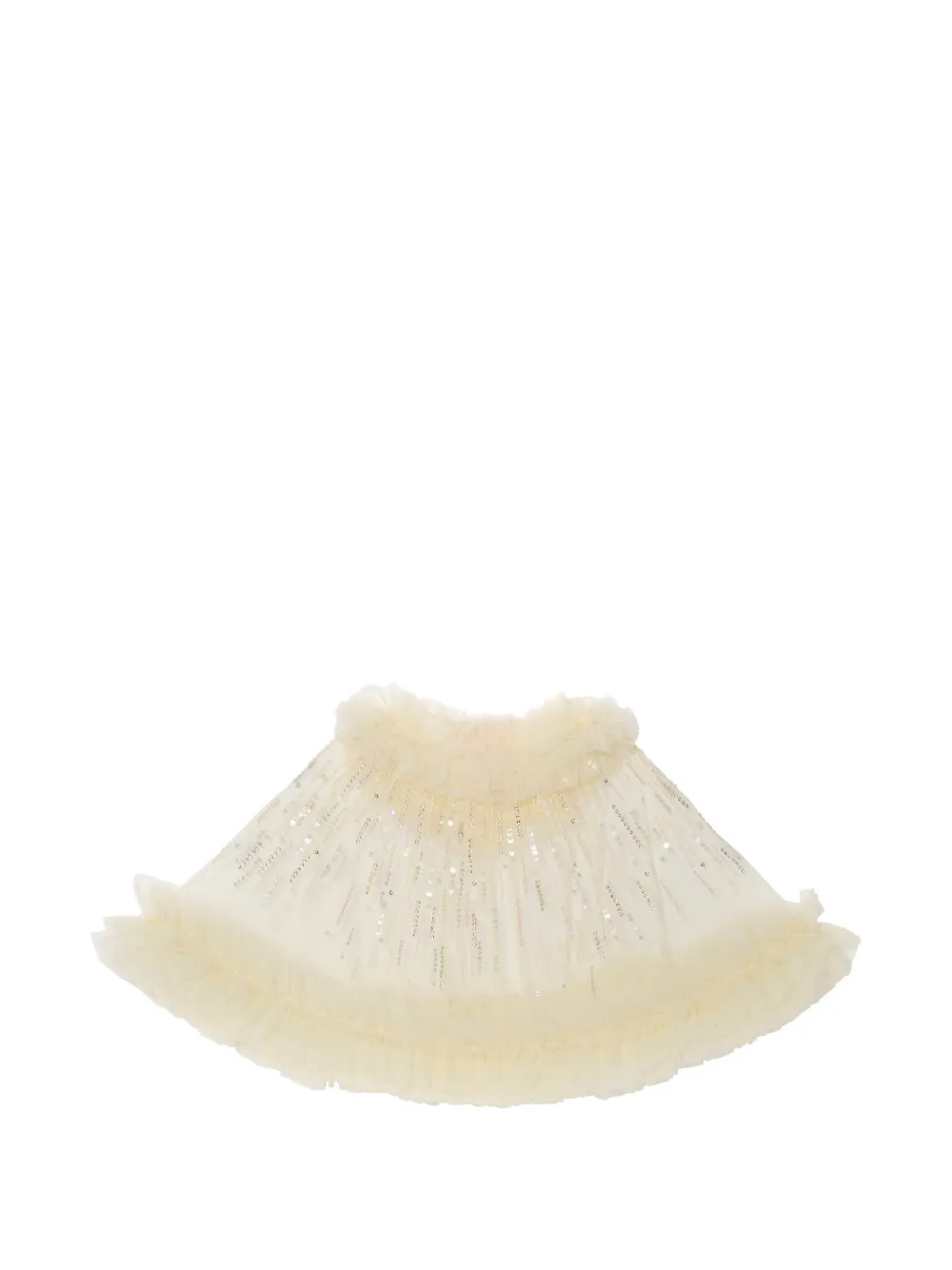  Tutu Du Monde Ayan Ruffled Sequin-embellished Cape - Neutrals 