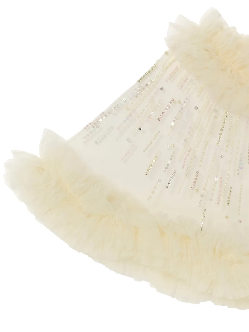  Tutu Du Monde Ayan Ruffled Sequin-embellished Cape - Neutrals 