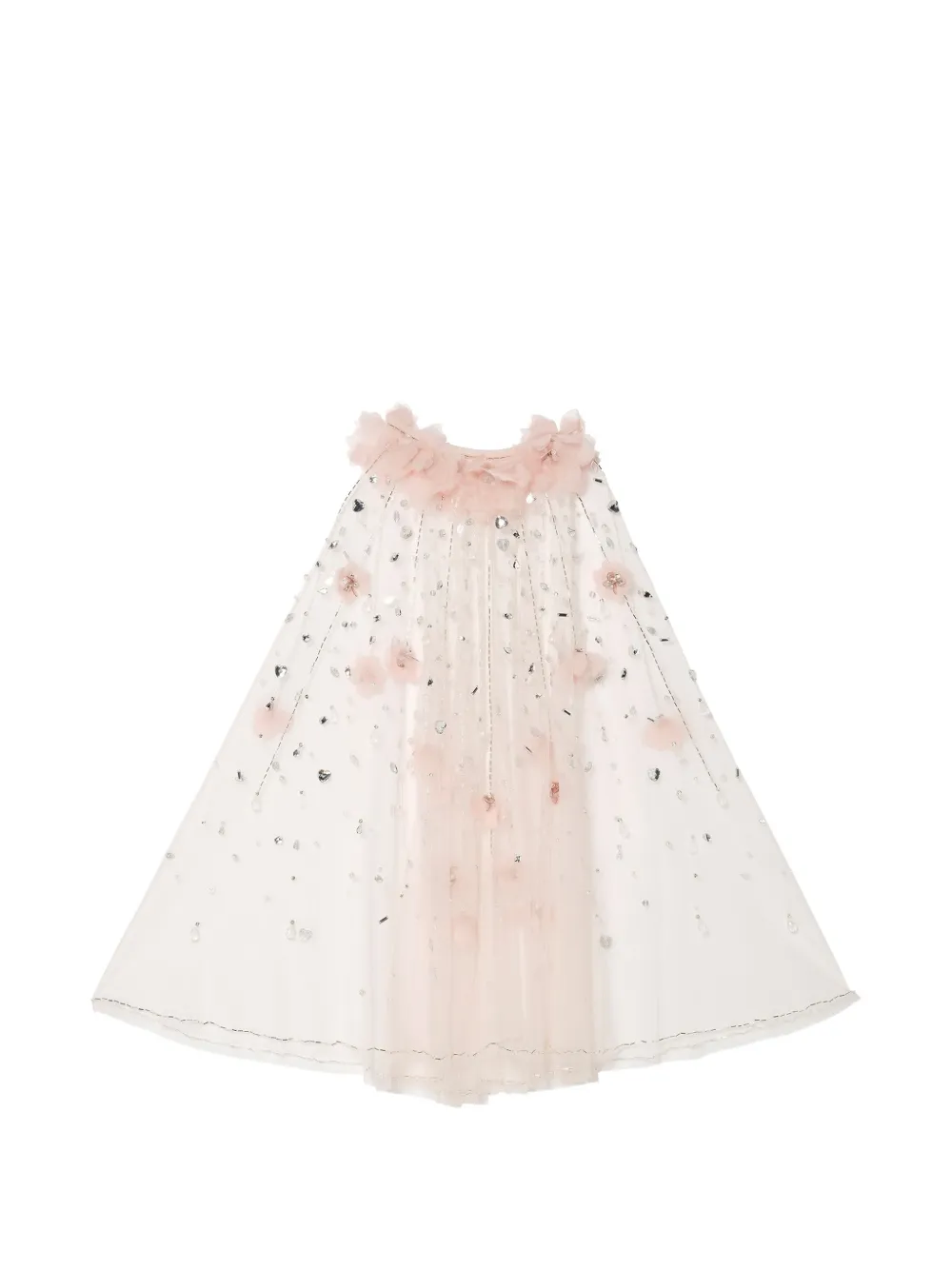 Amira Floral-Embellished Cape