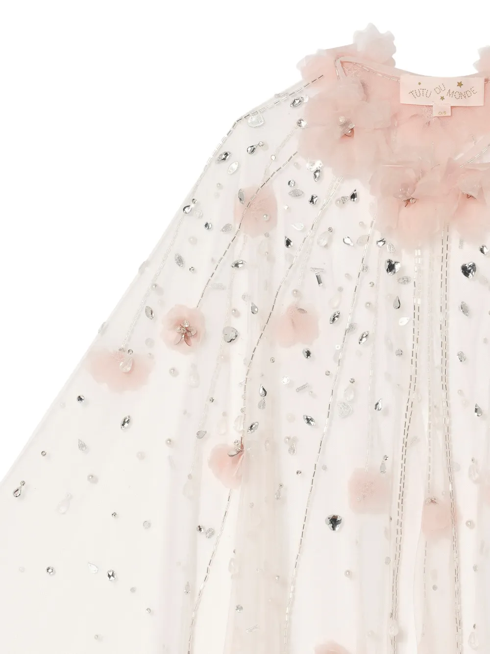 Amira Floral-Embellished Cape