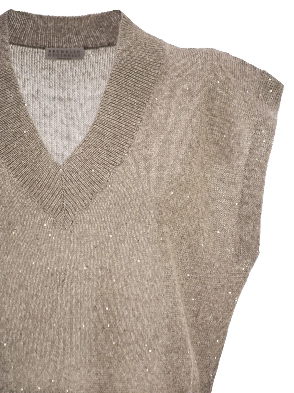 Sequinned V-Neck Top