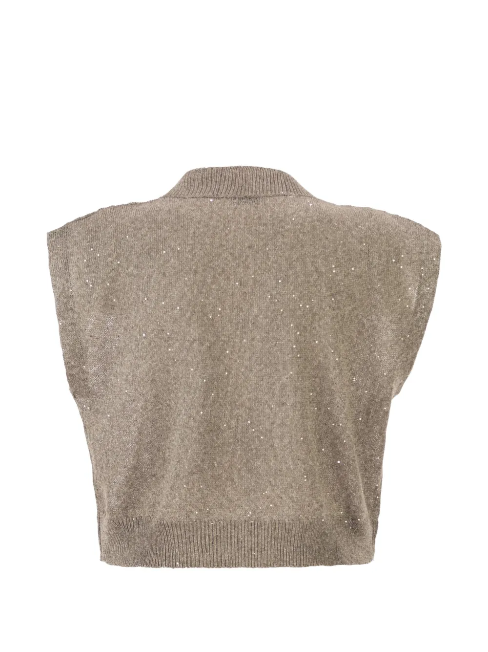 Sequinned V-Neck Top