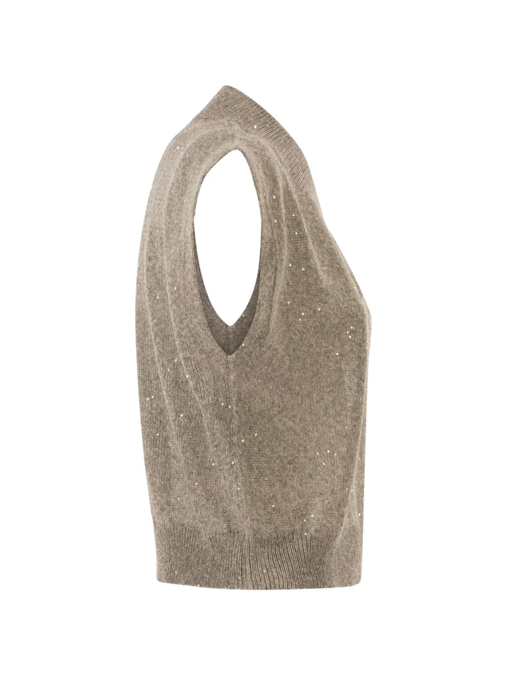 Sequinned V-Neck Top
