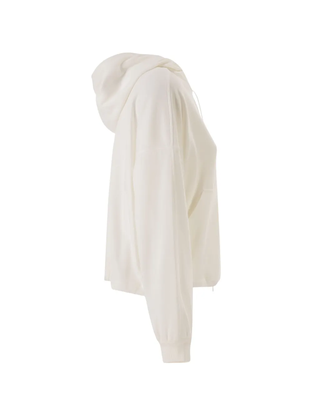 Brunello Cucinelli Katoenen jersey hoodie met rits Beige