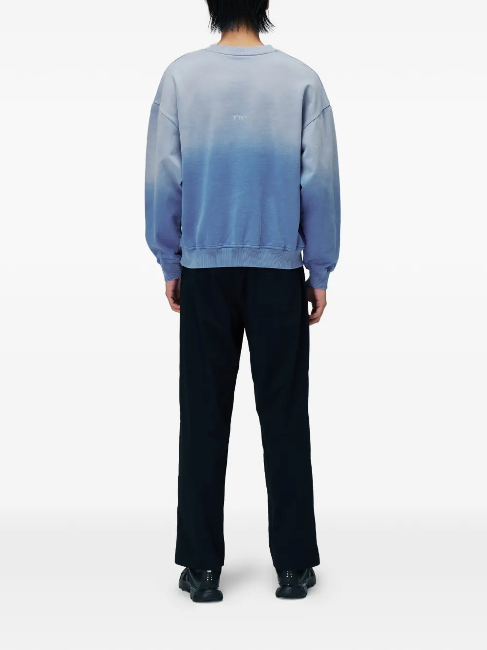 Off Duty Trui met kleurverloop en logo-applicatie Blauw