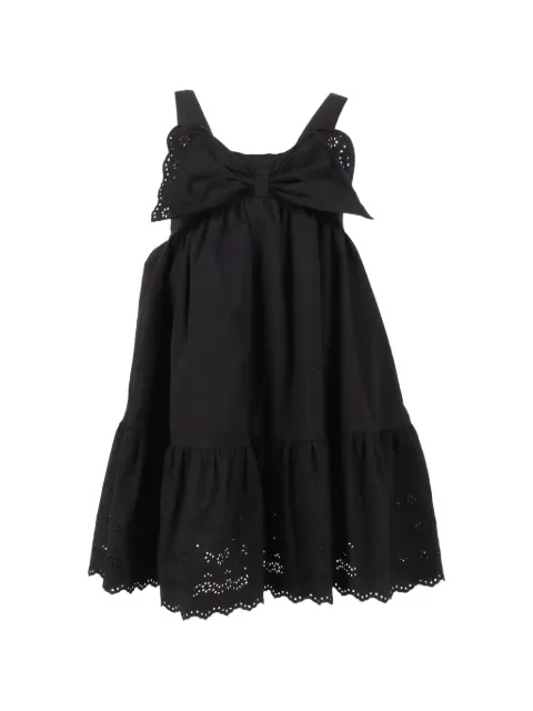 Monnalisa bow poplin dress