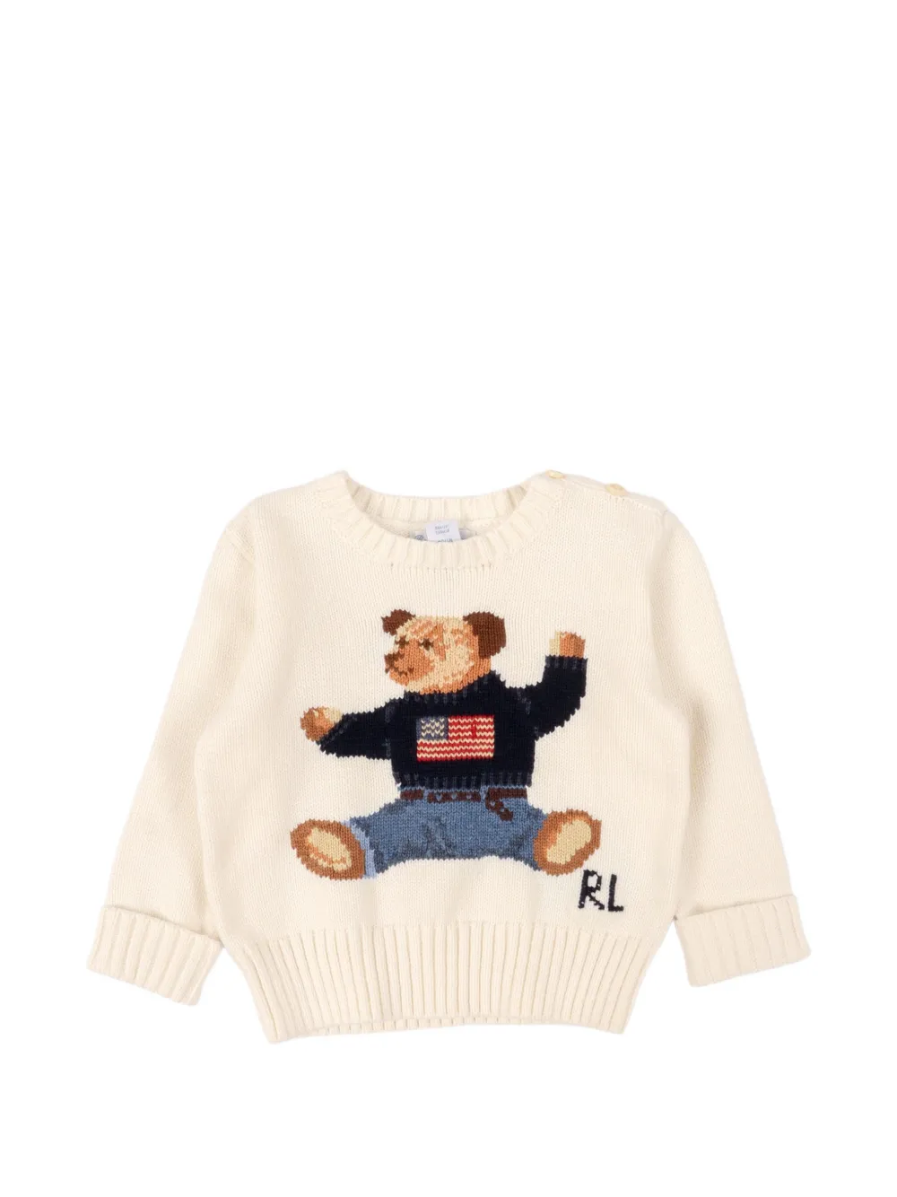 POLO RALPH LAUREN KIDS bear print sweater - Toni neutri