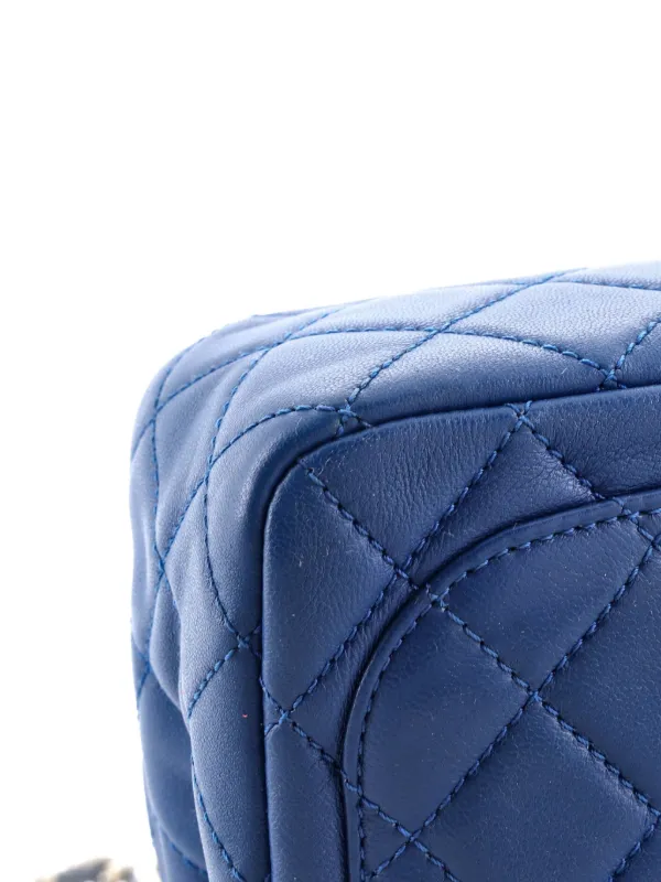 CHANEL Pre-Owned Pearl Crush Square Flap Bag Quilted Lambskin Mini