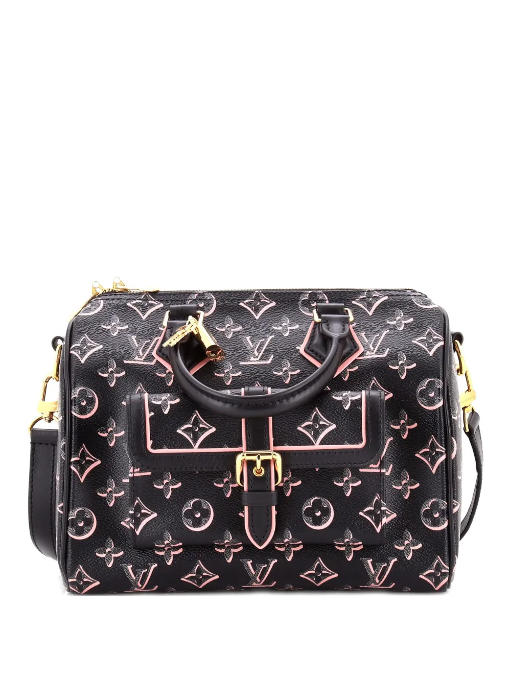 Louis Vuitton Pre-Owned Borsa a tracolla Speedy Bandouliere Fall for You 25 in tela con monogramma - Nero