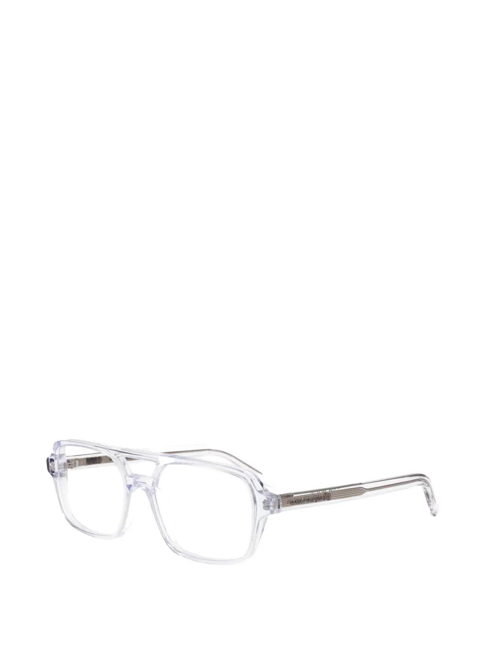 MM6 Maison Margiela Lunettes 14 zonnebril met browline montuur Wit