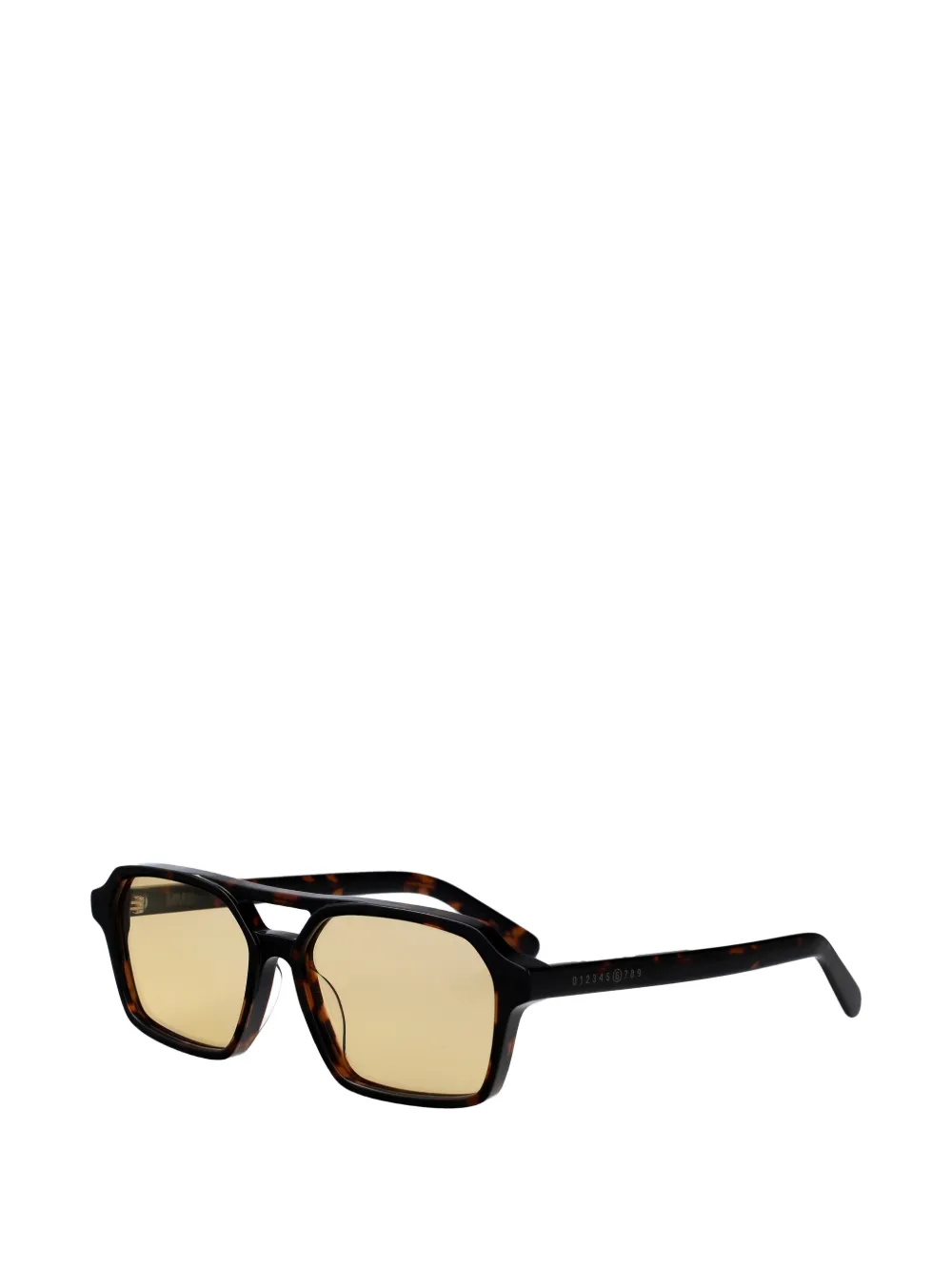 MM6 Maison Margiela Lunettes 7 zonnebril met browline montuur Bruin