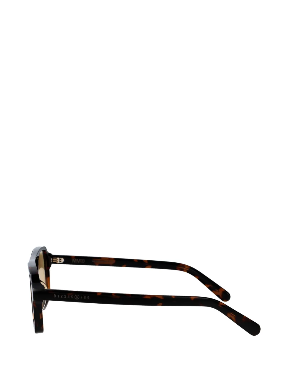 MM6 Maison Margiela Lunettes 7 zonnebril met browline montuur Bruin