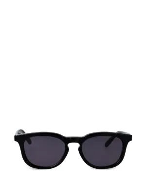 ブラックラウンドフレームサングラス MM6 Maison Margiela Lunettes 3 ラウンドフレーム サングラス