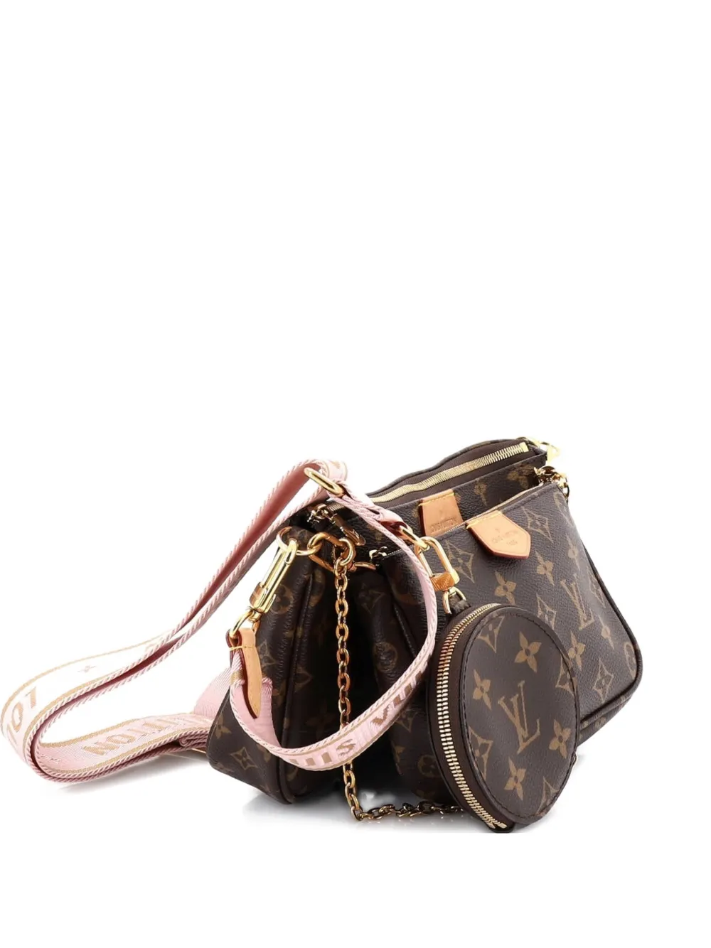 Louis Vuitton Pre-Owned Borsa a tracolla Multi Pochette Accessoires in tela con monogramma - Marrone