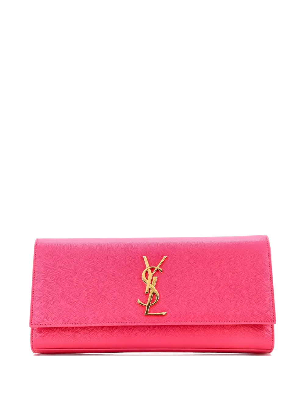 Saint Laurent Pre-Owned Clutch Classic Monogram lunga in pelle - Rosa