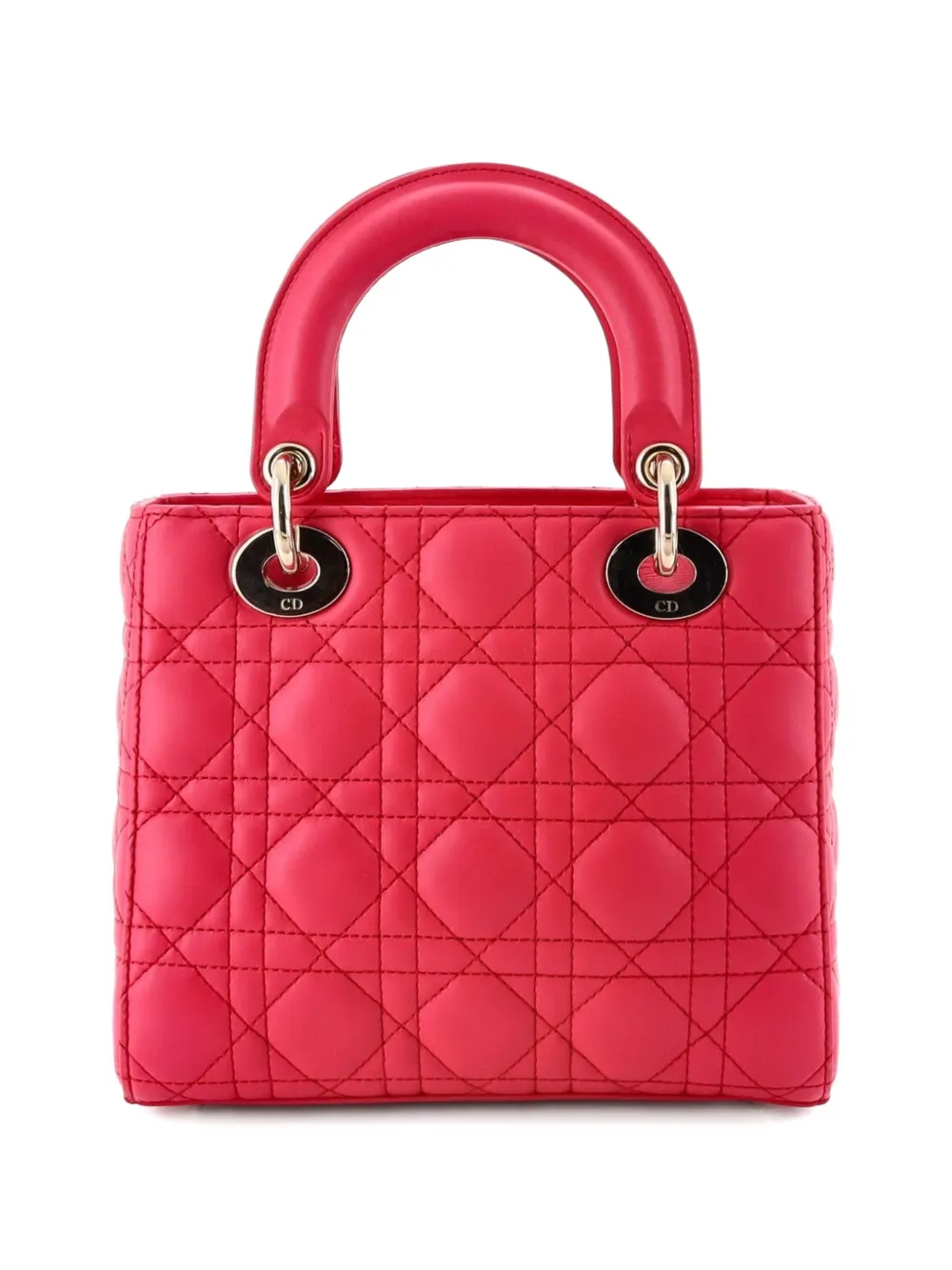 Lady Dior Chain Bag Cannage Quilt Patent Mini Satchel