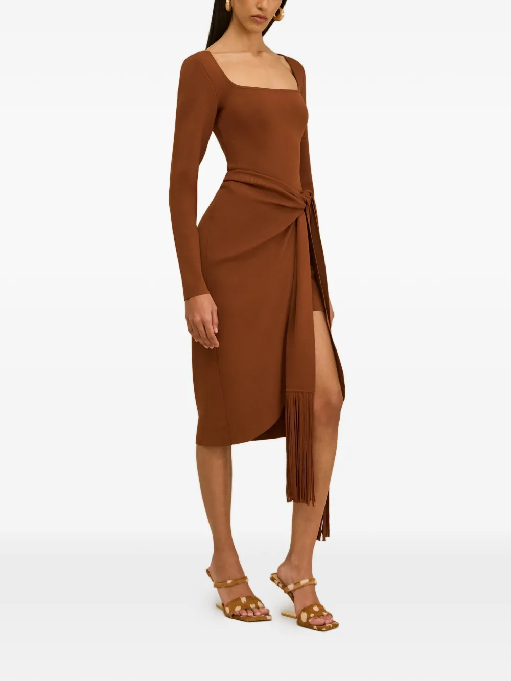 Lera Fringed Midi Dress