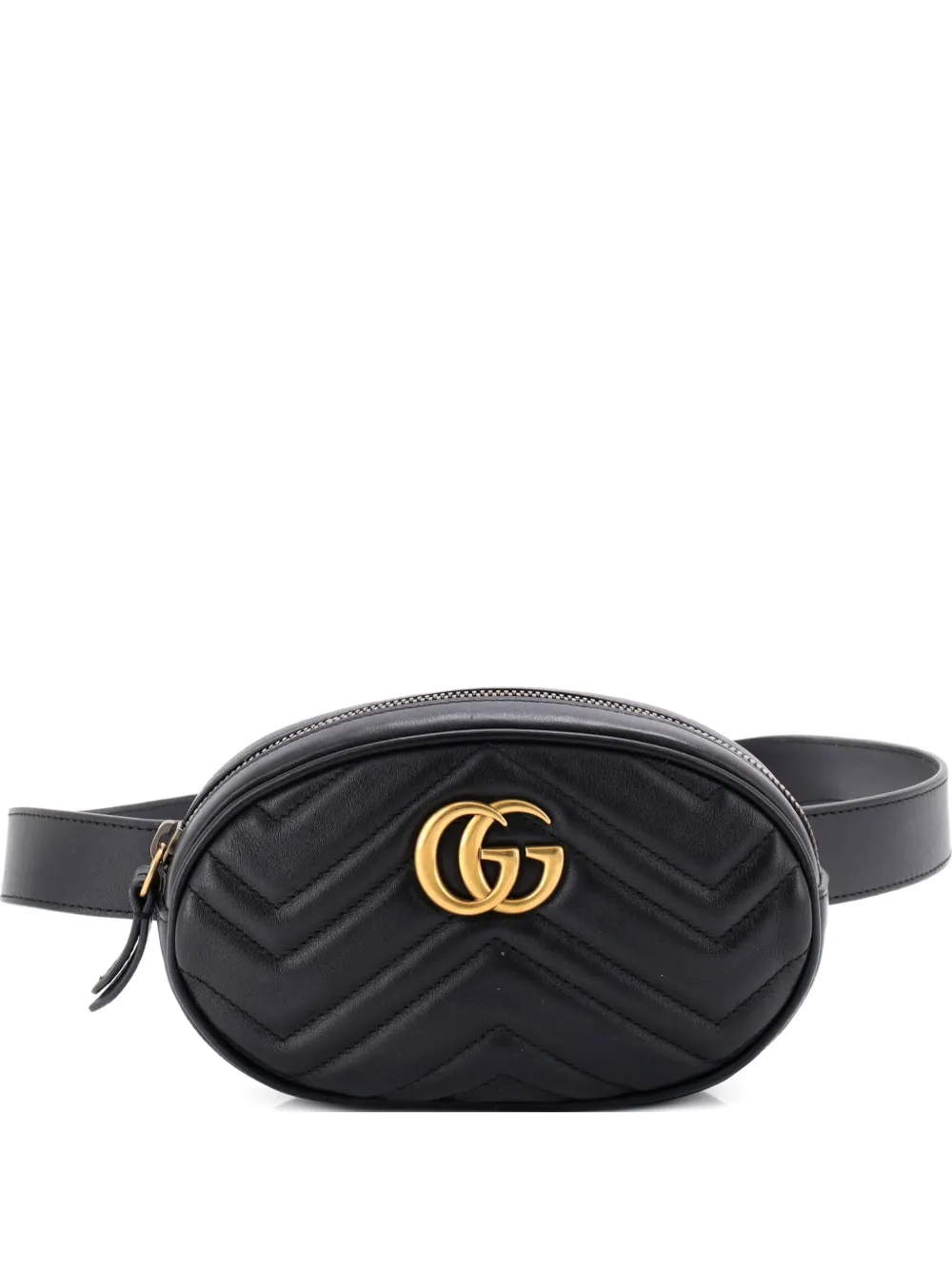 Gucci Pre-Owned GG Marmont Matelasse Leather belt bag - Nero