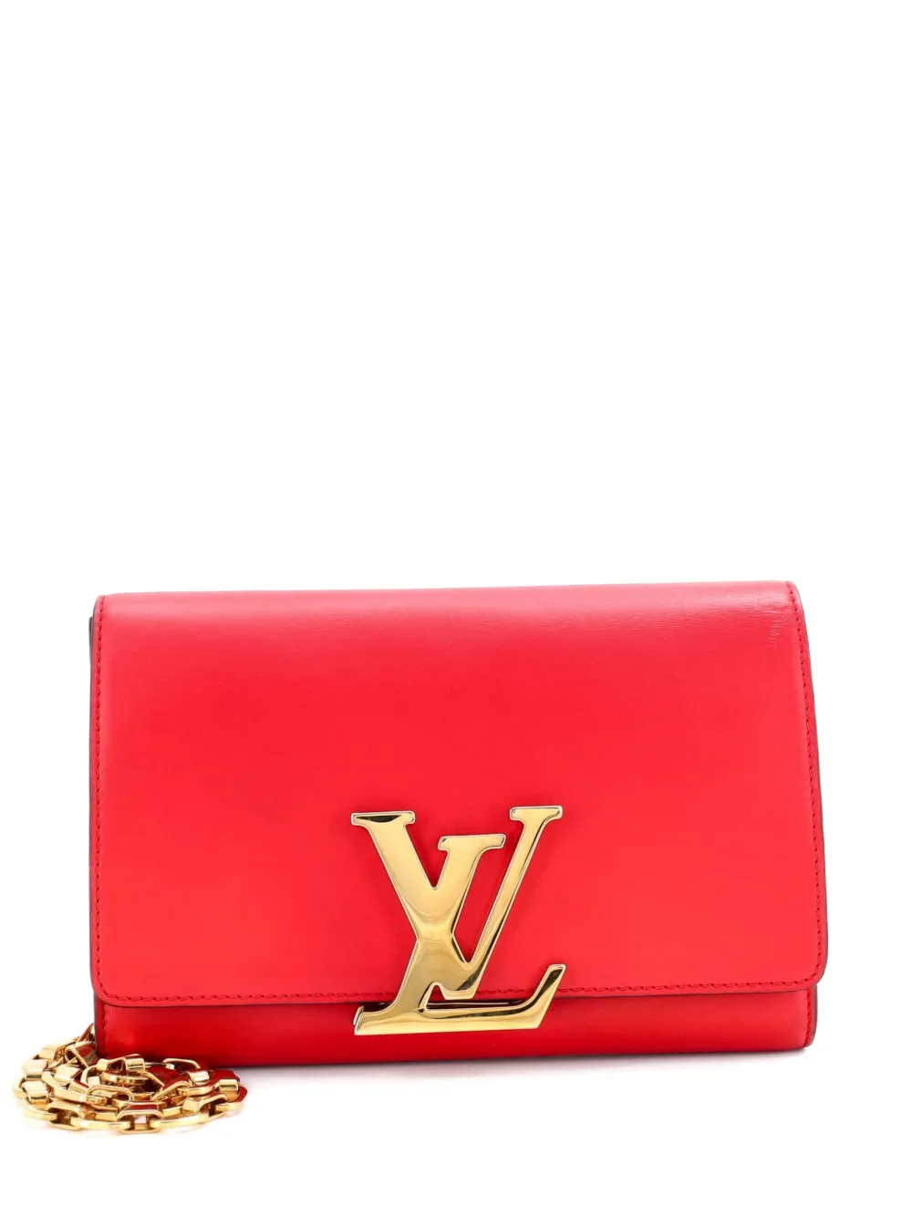 Louis Vuitton Pre-Owned Chain Louise Leather GM clutch bag - Rosso