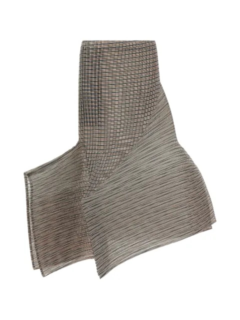 Issey Miyake stripes pleated midi skirt