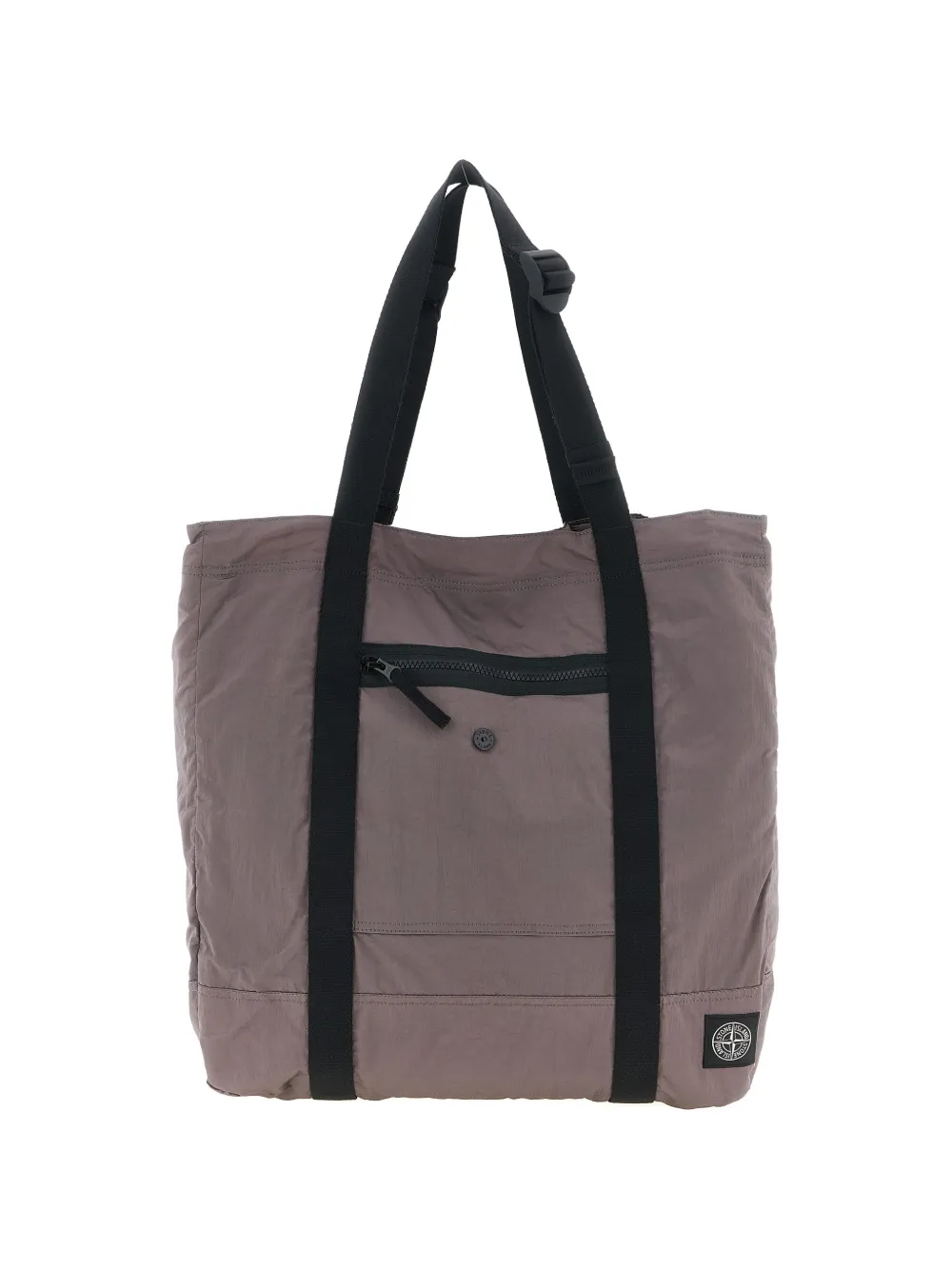 Stone Island logo-patch zip-fastening tote bag - Viola