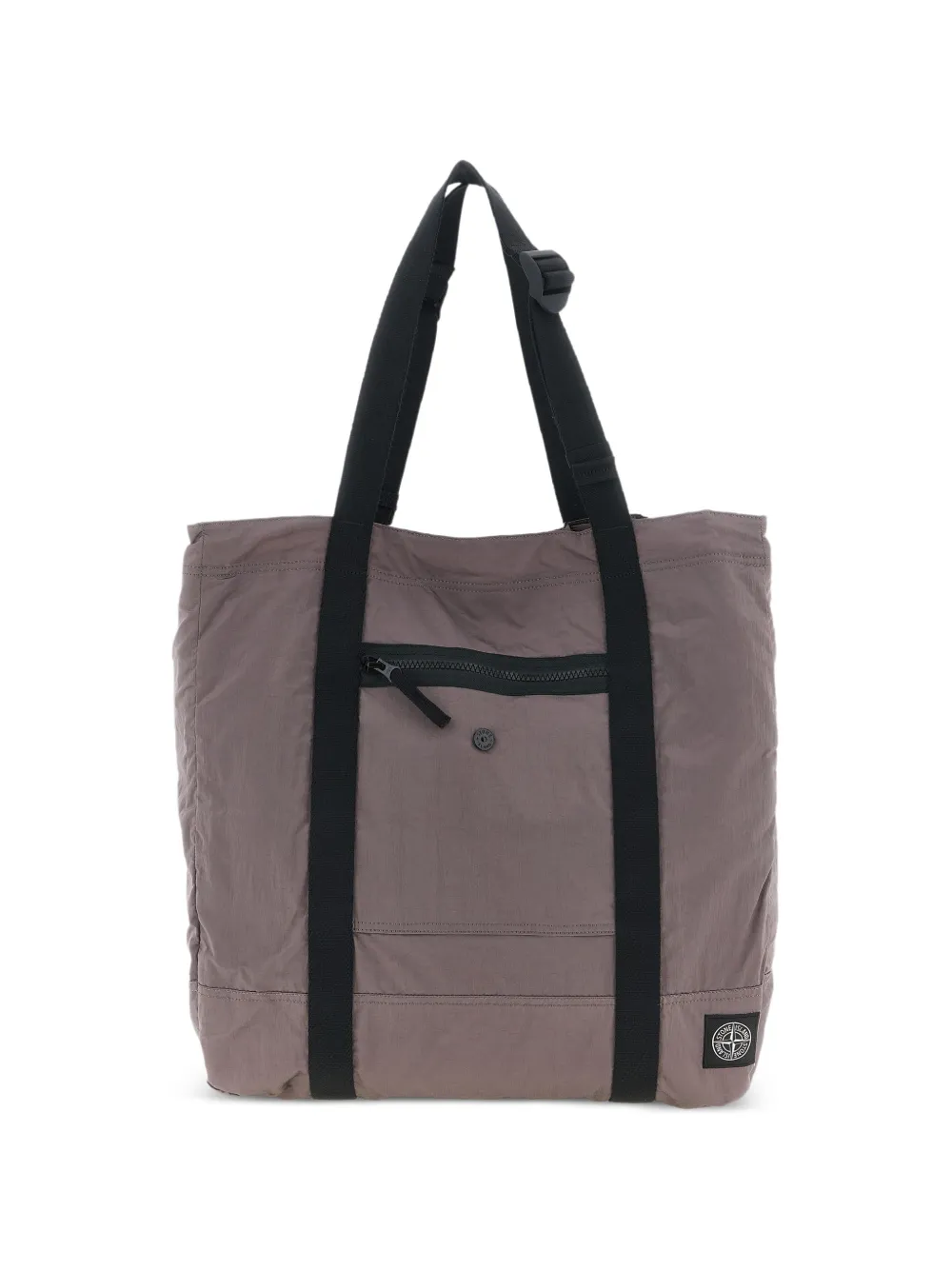 Stone Island logo-patch zip-fastening tote bag - Viola