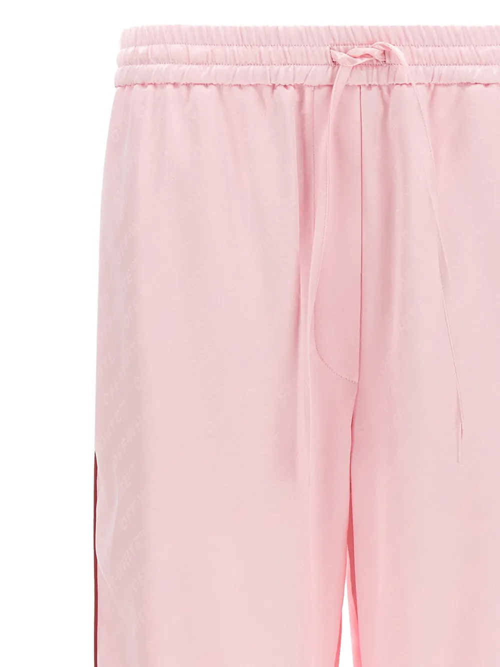  Off-white Drawstring Trousers - Pink 