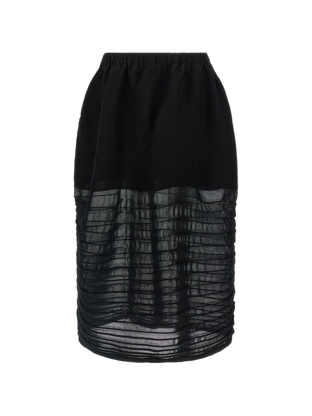 Issey Miyake contrasting midi skirt - Nero