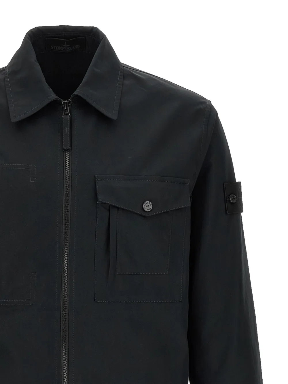Stone Island Ghost shirtjack met rits Zwart
