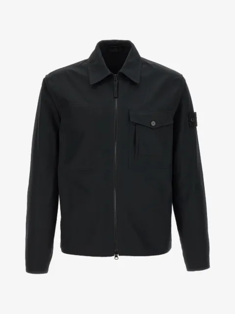 Stone Island 1200011 all-weather cotton canvas S.I. Ghost windproof and breathable regular-fit overshirt