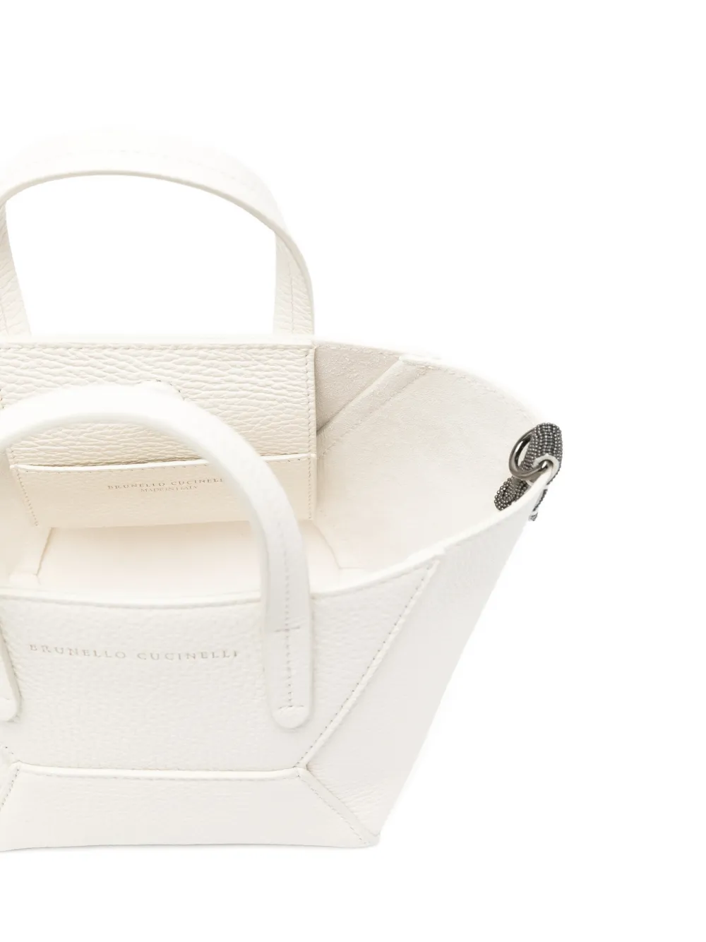 Brunello Cucinelli Shopper met logoprint Wit