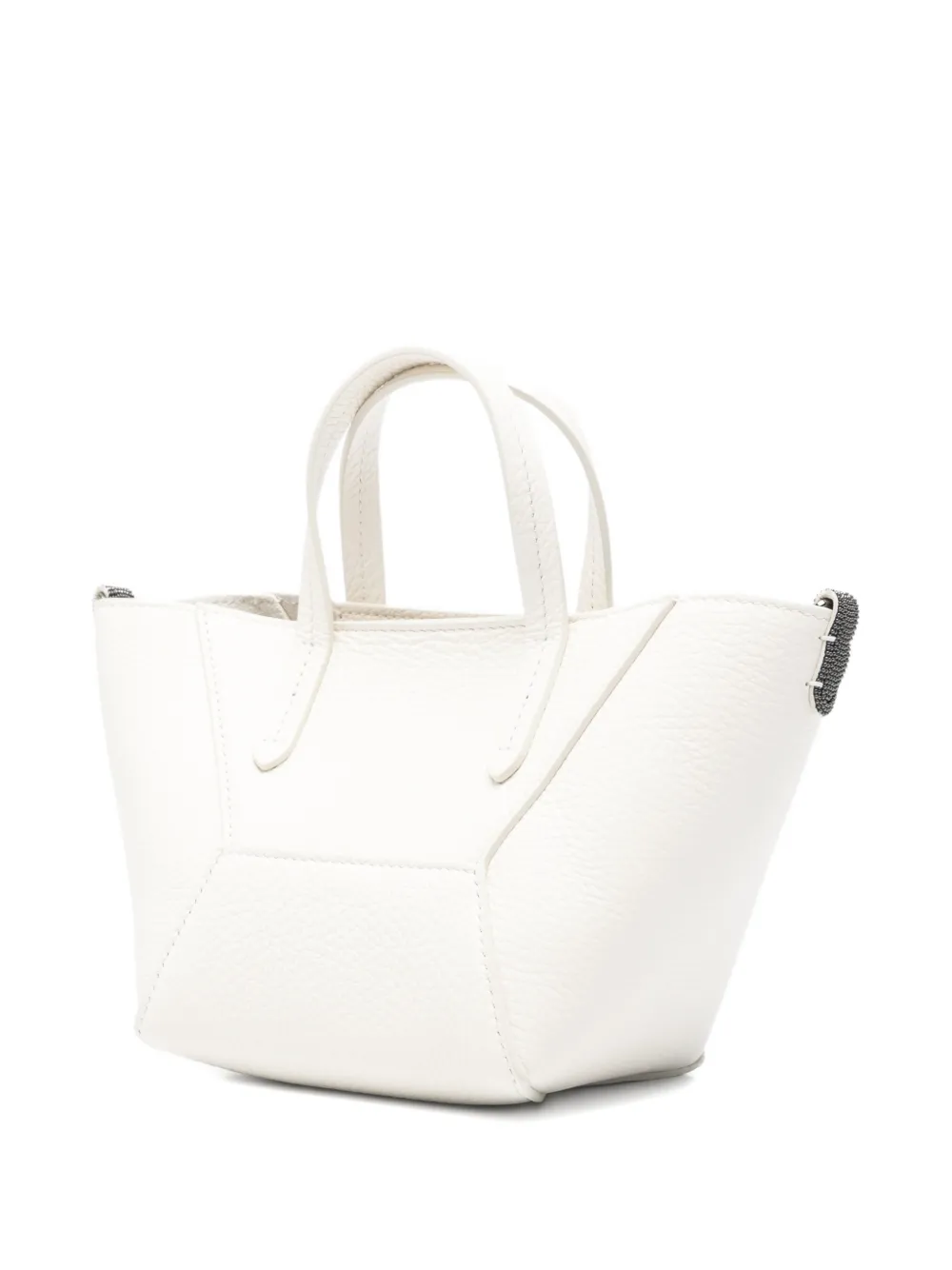 Brunello Cucinelli Shopper met logoprint Wit