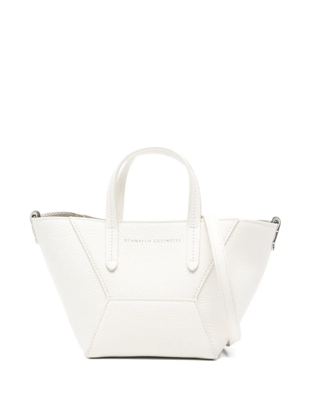 Brunello Cucinelli logo-print tote bag - Bianco