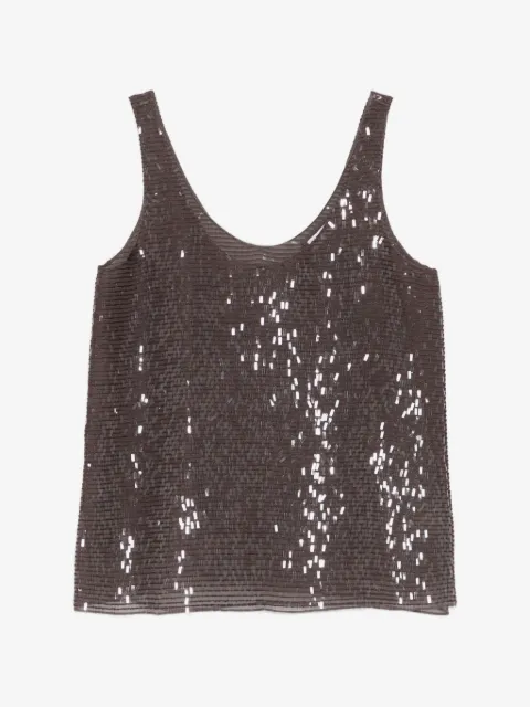 Brunello Cucinelli sequin-embellished top