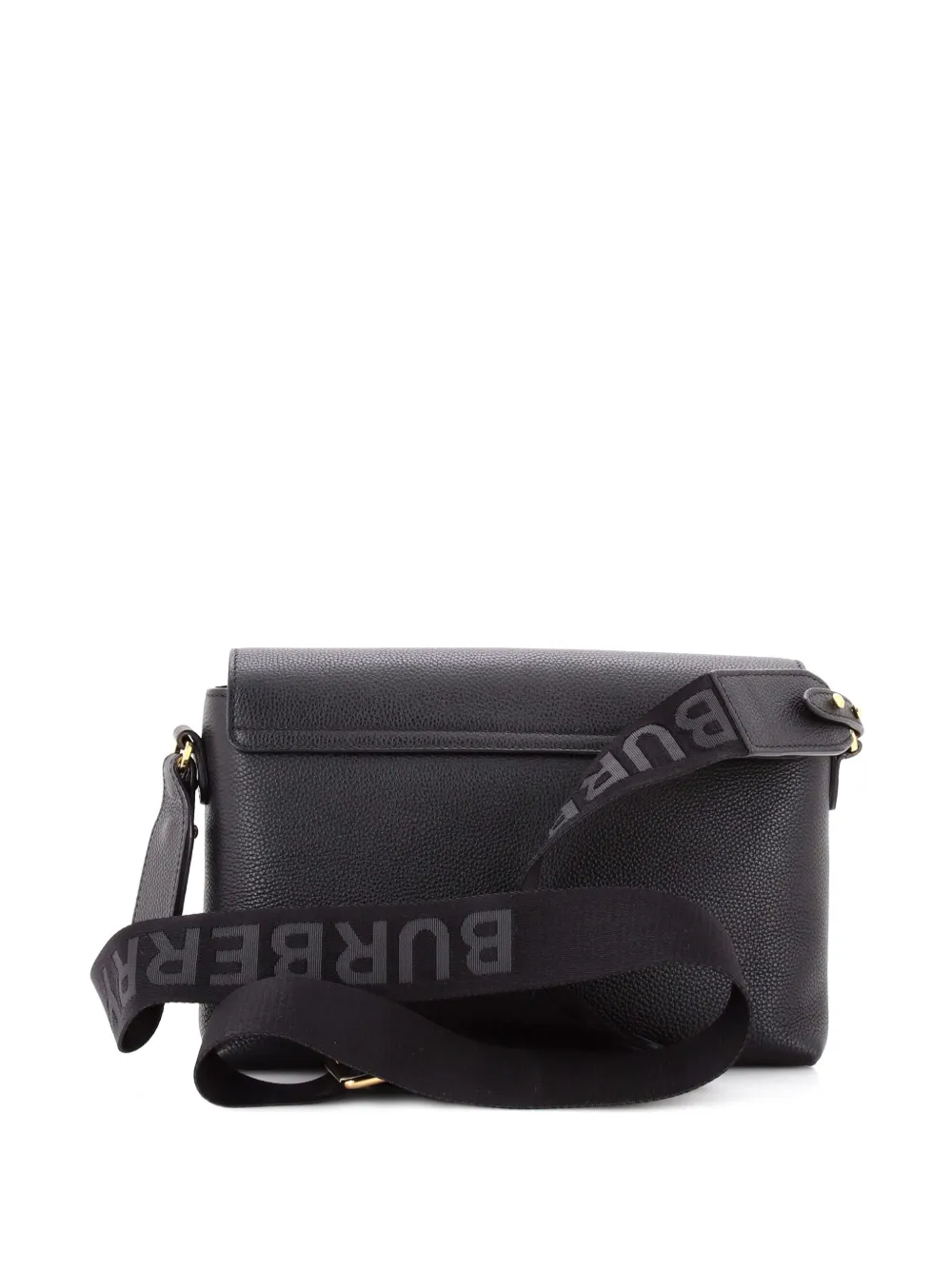 Note Leather With Vintage Check Canvas Medium Crossbody Bag