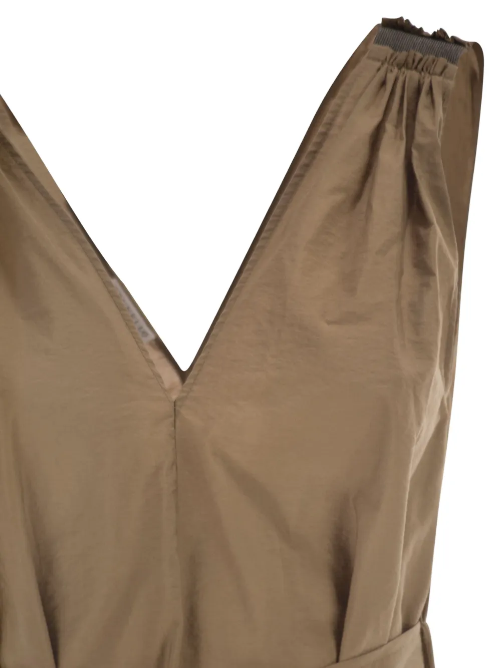 Brunello Cucinelli Jurk met V-hals Bruin