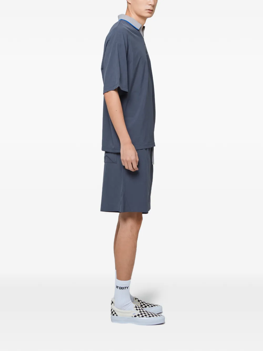 Off Duty Rodeo top met polokraag Grijs