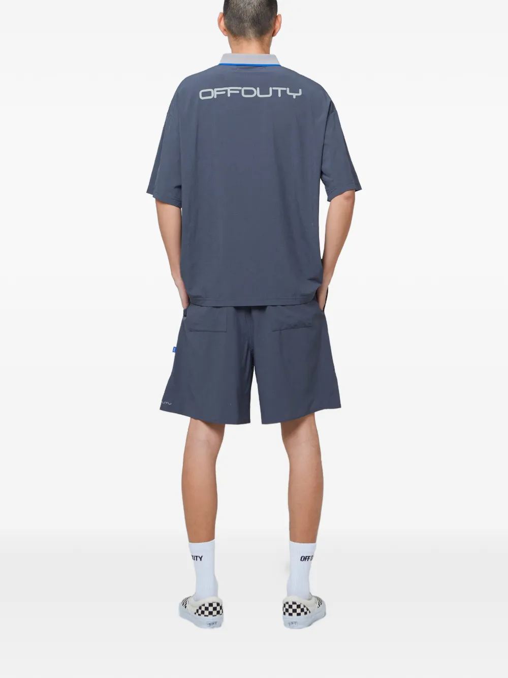 Off Duty Rodeo top met polokraag Grijs