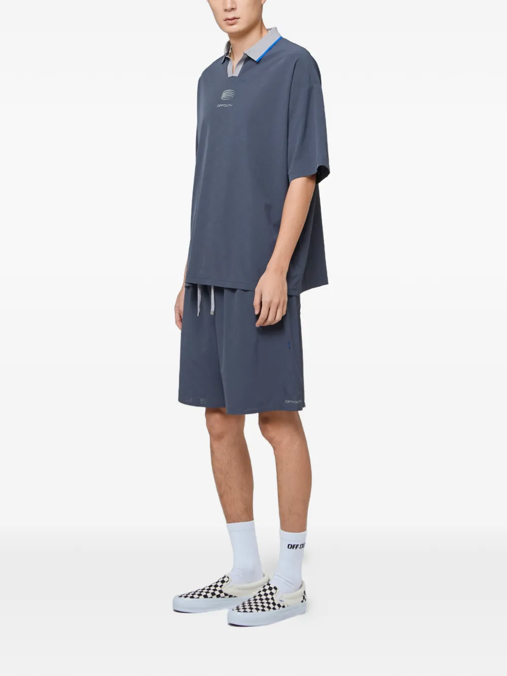 Off Duty Rodeo top met polokraag Grijs