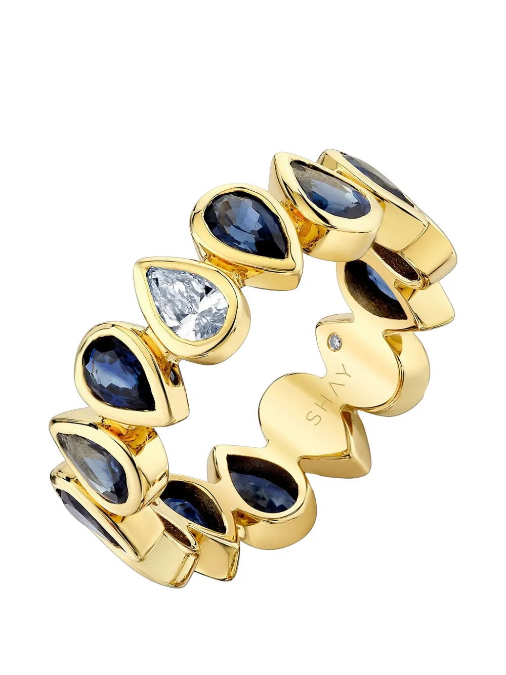 SHAY blue sapphire diamond ring - Oro