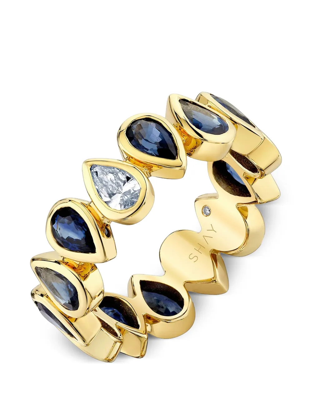 SHAY blue sapphire diamond ring - Oro