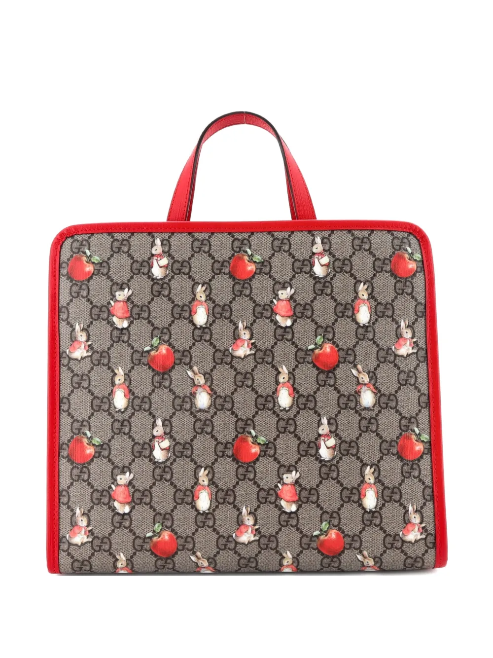 Gucci Pre-Owned x Peter Rabbit Kid's Printed GG Coated Canvas tote bag - Marrone