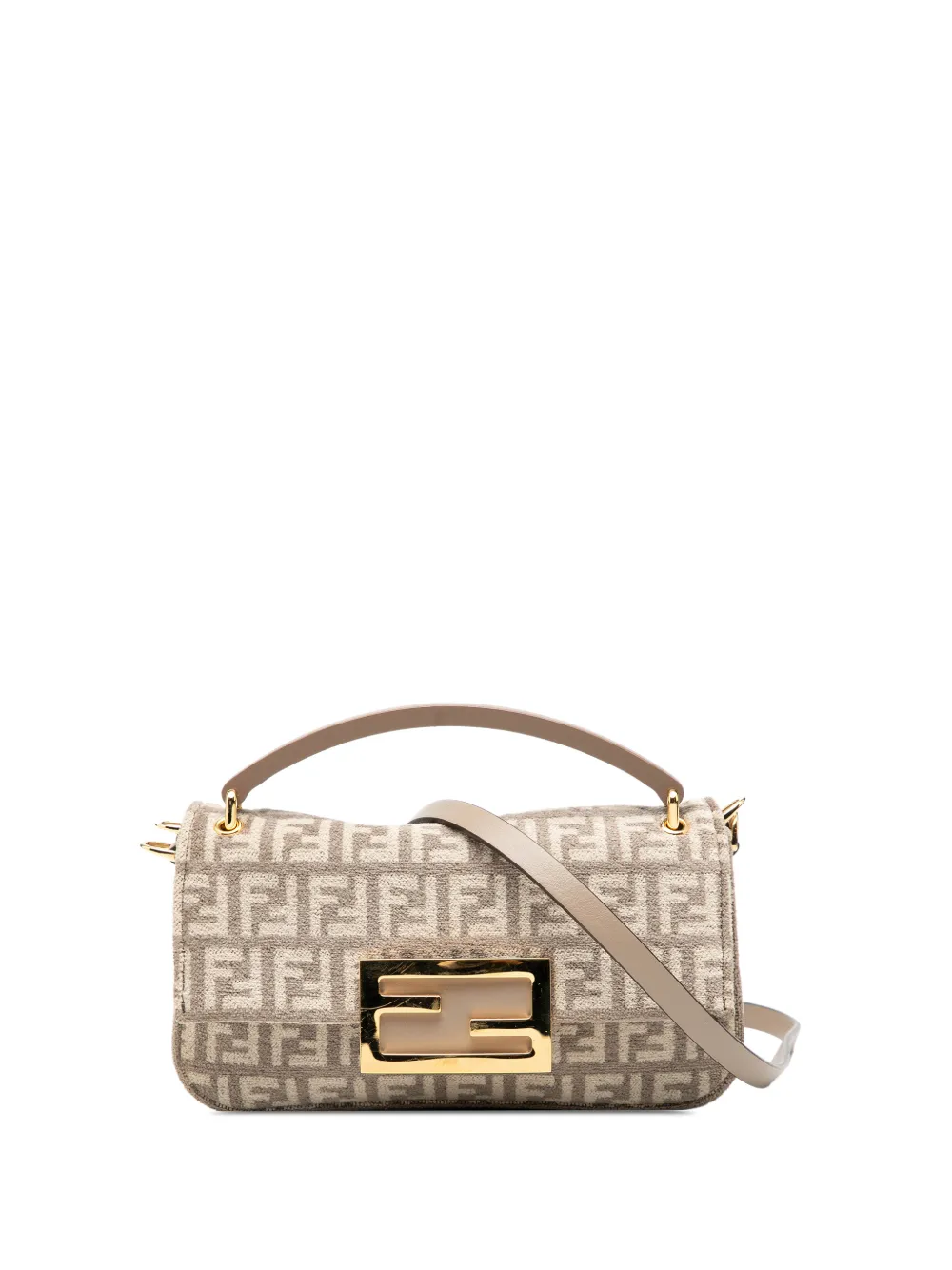 Fendi Pre-Owned Pouch per smartphone Baguette in velluto con motivo Zucchino 2000-2010 - Marrone