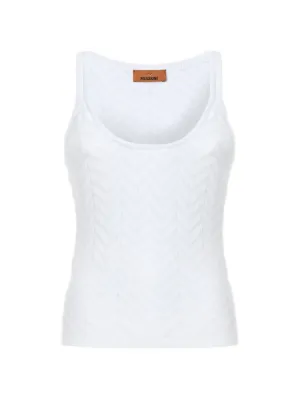 Missoni zigzag-woven Tank Top | White | FARFETCH TH