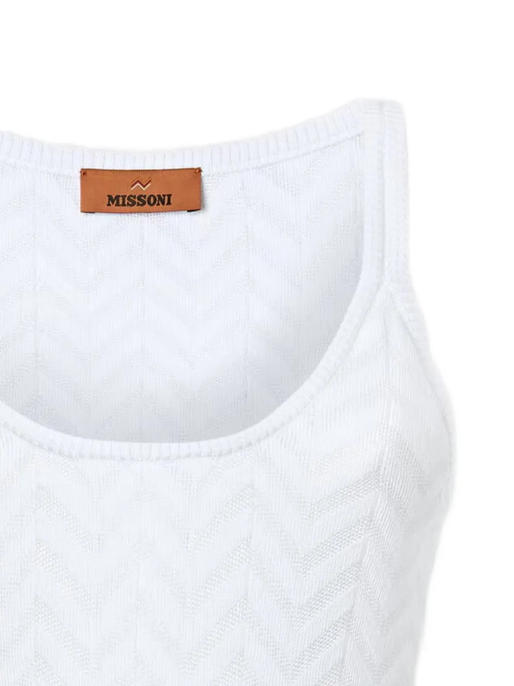 Missoni Tanktop met chevron-streep Wit