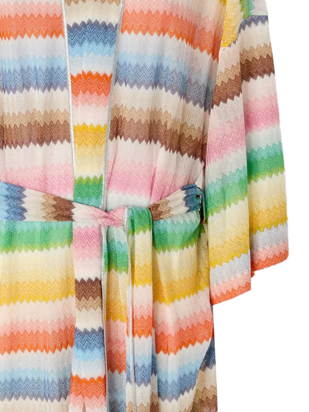 Missoni Strandjurk met chevron streep en ceintuur Beige