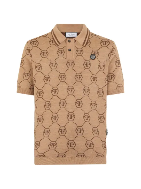 Philipp Plein monogram polo shirt