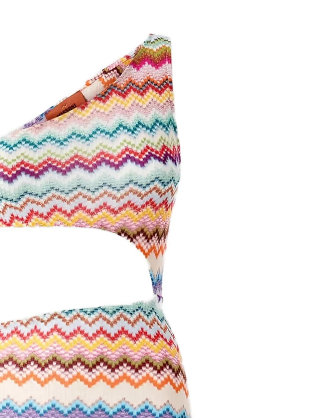 Missoni Asymmetrische tuniek van lamé viscose met zigzag-patroon en pixel-effect Roze