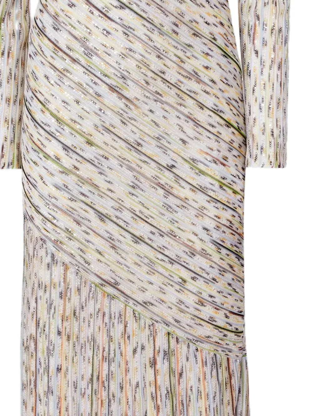 pleated long-sleeved maxi dress