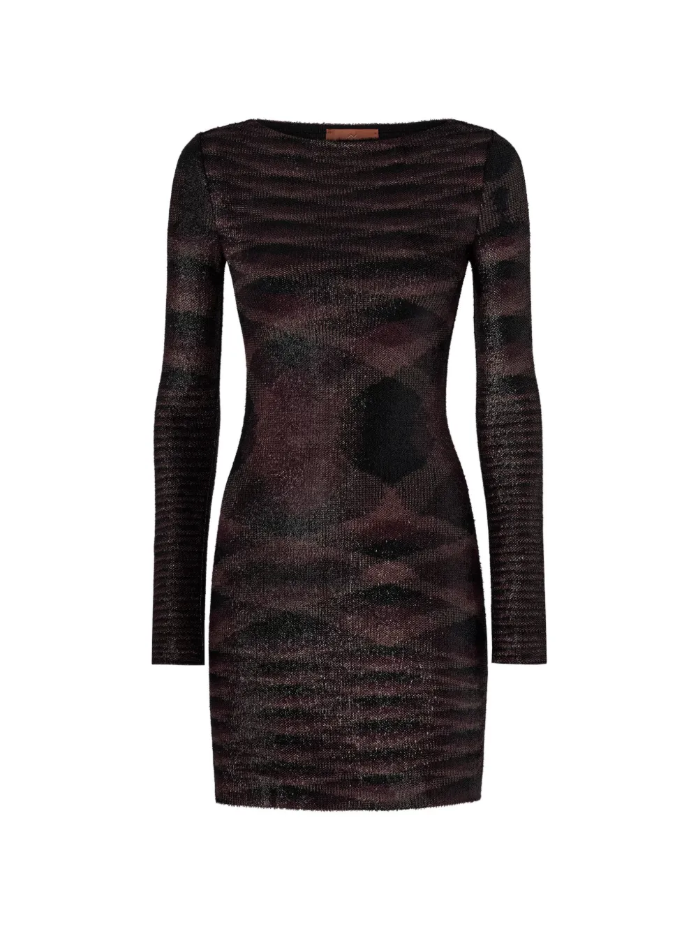 Missoni long-sleeve textured mini dress - Marrone